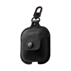Шкіряний чохол з карабіном Twelve South AirSnap Black для Apple AirPods