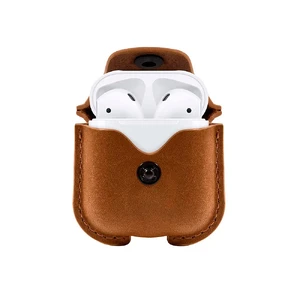 Кожаный чехол с карабином Twelve South AirSnap Cognac для Apple AirPods - Фото 3