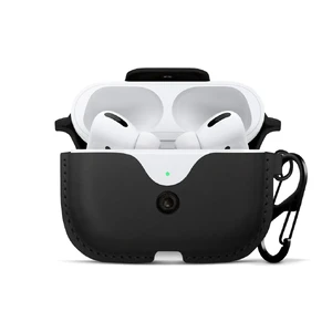 Шкіряний чохол з карабіном Twelve South AirSnap Pro Black для AirPods Pro