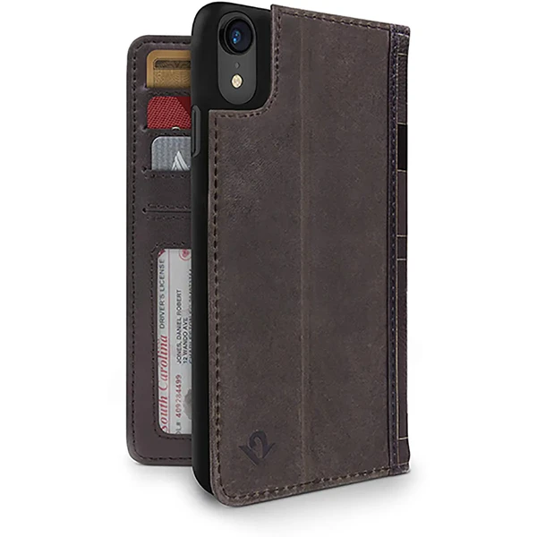 Шкіряний чохол-книжка Twelve South BookBook Brown для iPhone XR