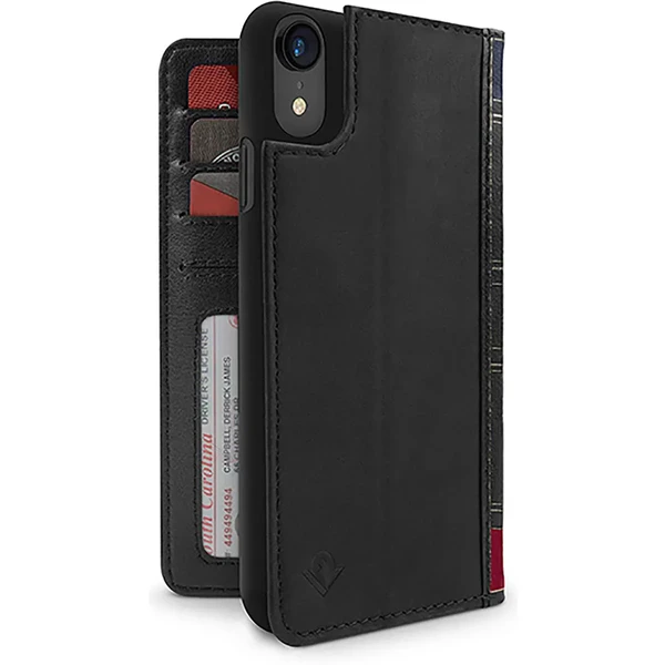 Шкіряний чохол-книжка Twelve South BookBook Black для iPhone XR