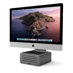 Алюминиевая подставка Twelve South HiRise Pro Gunmetal для iMac | монитора 12-1719 - Фото 1
