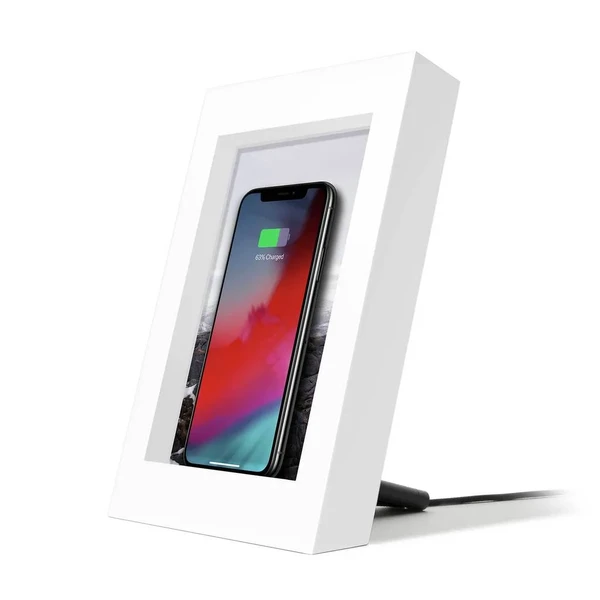 Беспроводная зарядка Twelve South PowerPic Charging Picture Frame White 10W