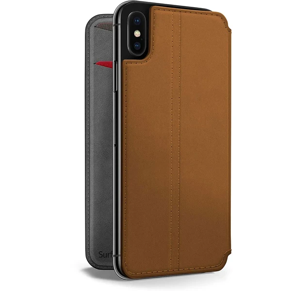 Шкіряний чохол-книжка Twelve South SurfacePad Cognac для iPhone XS Max