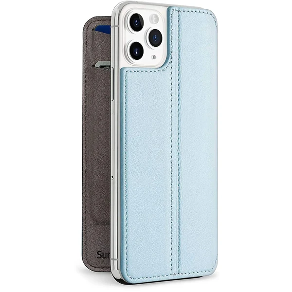 Кожаный чехол-книжка Twelve South SurfacePad Slate Blue для iPhone 11 Pro