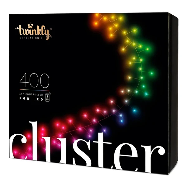 Світлодіодна гірлянда Twinkly Cluster RGB 400 Multicolor (6m) Apple HomeKit