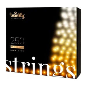 Розумна світлодіодна гірлянда Twinkly Strings Gen II AWW 250, BT+Wi-Fi (20m) Apple HomeKit