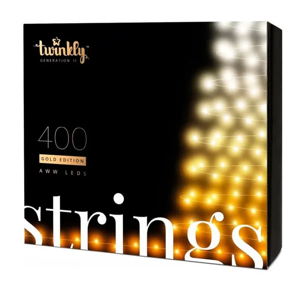 Розумна світлодіодна гірлянда Twinkly Strings Gen II AWW 400, BT+Wi-Fi (32m) Apple HomeKit