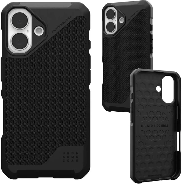 Чорний кевларовий чохол Urban Armor Gear Metropolis LT MagSafe для iPhone 16