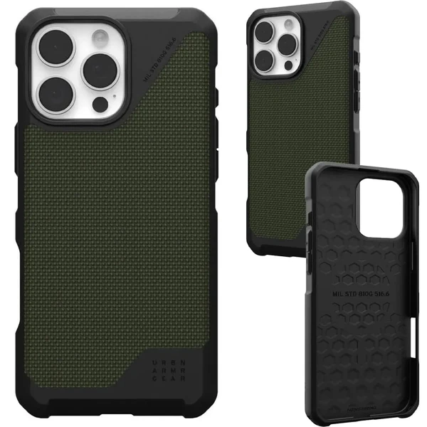 Оливково-чорний чохол з кевларом Urban Armor Gear Metropolis LT Mag iPhone 16 Pro Max