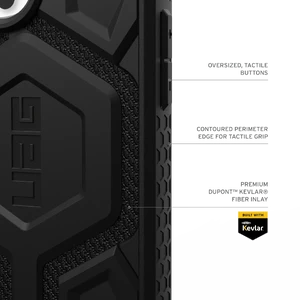 Протиударний чохол UAG Monarch Pro Kevlar Kevlar Black для iPhone 16 Plus - Фото 7
