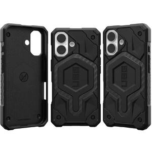 Чорний чохол з вуглецевим волокном Urban Armor Gear Monarch Pro MagSafe для iPhone 16 - Фото 9