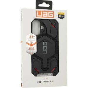 Черный кевларовый чехол Urban Armor Gear Monarch Pro MagSafe для iPhone 16 - Фото 10