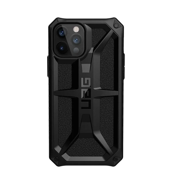 Протиударний чорний чохол UAG Monarch Series Black для iPhone 12 | 12 Pro