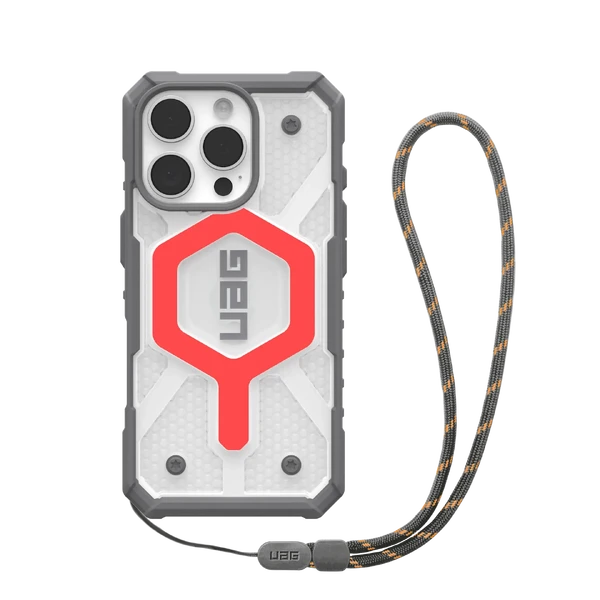 Протиударний чохол зі шнурком UAG Pathfinder MagSafe Active Lava Case + Active Lava Lanyard для iPhone 16 Pro