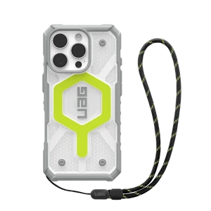 Протиударний чохол зі шнурком UAG Pathfinder MagSafe Active Neon Case + Black Neon Lanyard для iPhone 16 Pro Max  - Фото 1