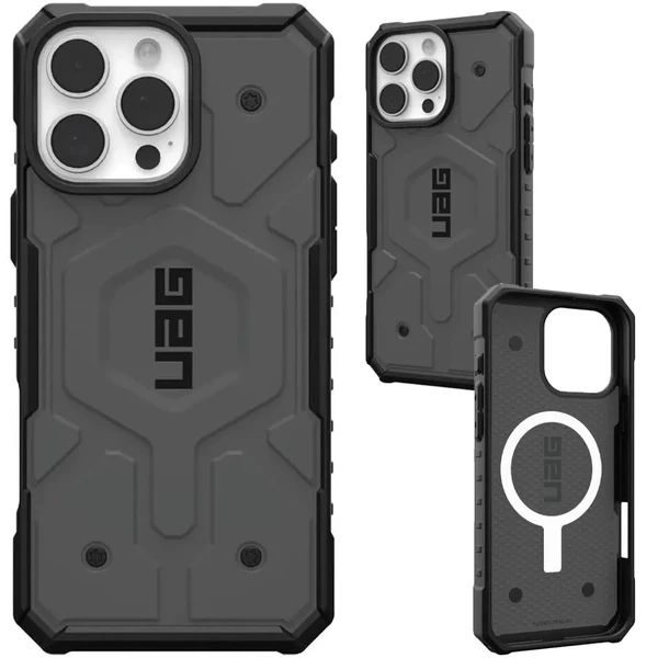 Серый чехол с черной рамкой Urban Armor Gear Pathfinder Mag для iPhone 16 Pro Max