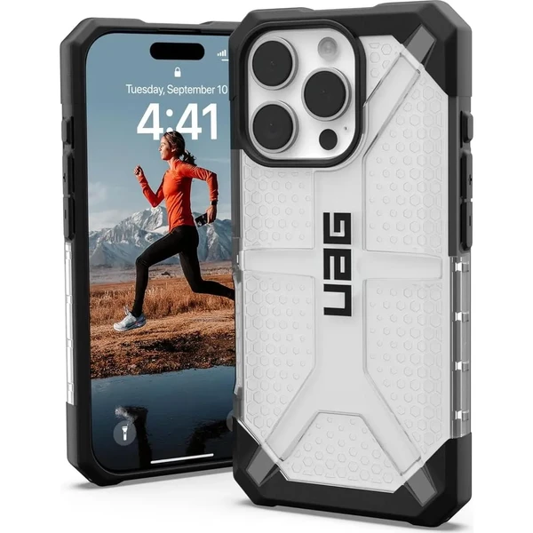 Прозрачный черный чехол Urban Armor Gear Plasma для iPhone 16 Pro