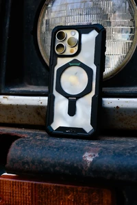 Протиударний чохол з підставкою UAG Plasma XTE MagSafe Black/Orange для iPhone 16 - Фото 4