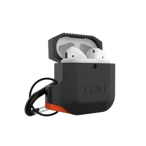 Протиударний чохол UAG Silicone Case Black | Orange для AirPods 2 | 1