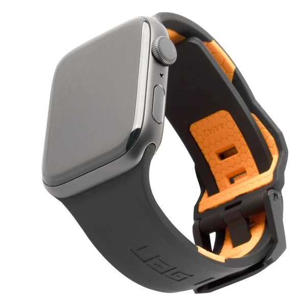 Силіконовий ремінець UAG Silicone Strap Civilian Black | Orange для Apple Watch Ultra 49mm | 45mm | 44mm | 42mm Series