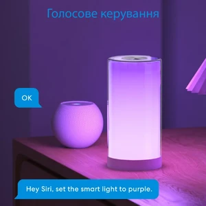 Умная ночная светодиодная лампа RGBWW с сенсорным датчиком, для спальни с Wi-Fi и поддержкой HomeKit | Meross Smart Table Lamp - Фото 4