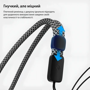 Универсальный ремешок для AirPods Pro 2 и телефона | Spigen Universal Wrist Strap Black - Фото 4