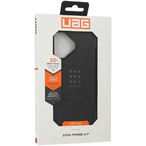 Черный чехол Urban Armor Gear Civilian MagSafe для iPhone 16 - Фото 3