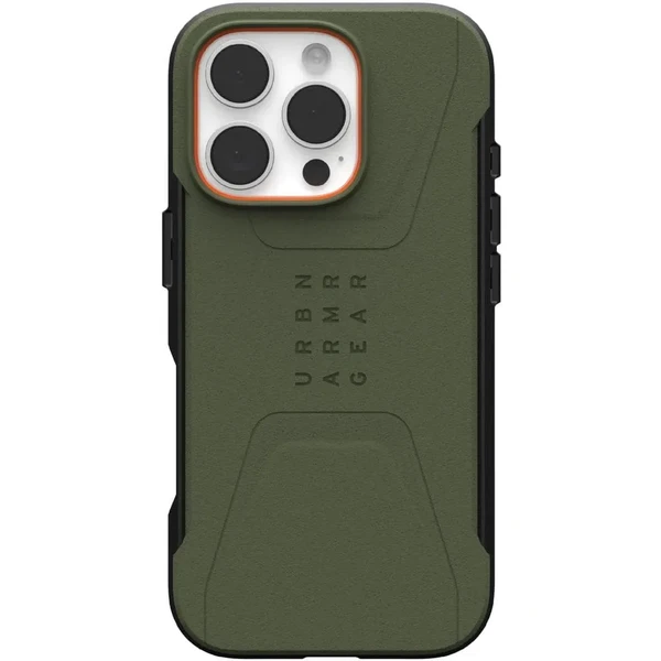 Оливково-черный чехол Urban Armor Gear Civilian Mag для iPhone 16 Pro
