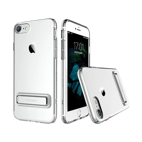 Чехол с подставкой USAMS Bright Series Silver для iPhone SE 3 | SE 2 | 8 | 7