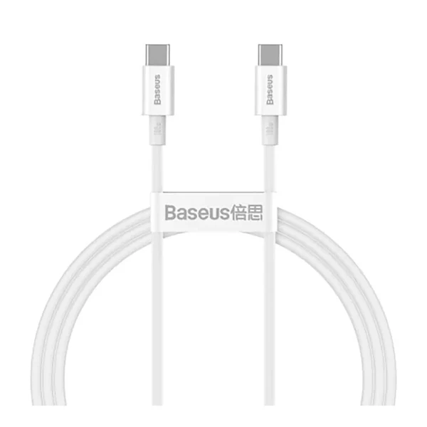 Зарядний кабель Baseus Superior Series Type-C to Type-C 100W 1m White