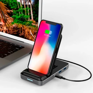 Беспроводная зарядка с USB-C хабом HyperDrive 7.5W - Фото 8