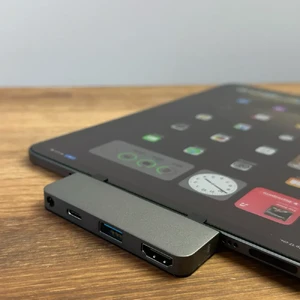 Хаб USB-C (адаптер) HyperDrive 4в1 4K30Hz HDMI Space Gray для iPad Pro | Air | mini | MacBook Air M1 - Фото 6