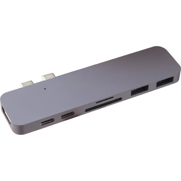 Хаб (адаптер) HyperDrive 7-in-1 USB-C PD 4K30Hz HDMI для MacBook | iPad Space Gray