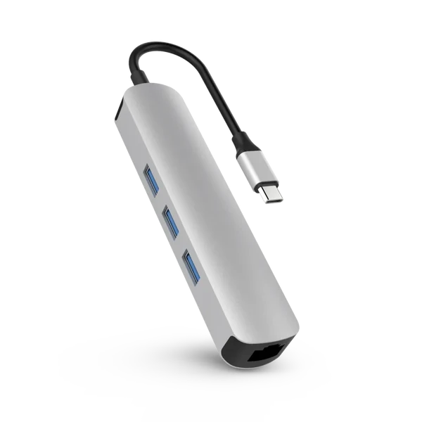 Хаб (адаптер) HyperDrive TUBE 6-in-1 USB-C PD 4K30Hz HDMI Hub для MacBook | iPad Silver