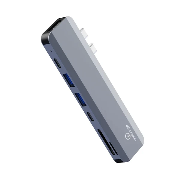Хаб (адаптер) oneLounge для MacBook 1Drive Pro 7-in-2 Thunderbolt 3 USB Type-C to HDMI | 2 х USB 3.0 | SD | MicroSD | PD 100W