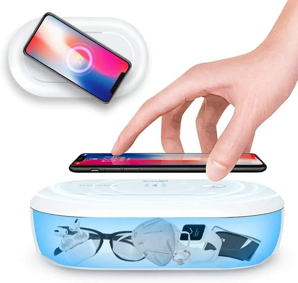 УФ-стерилизатор для iPhone | телефона AONCO UV Sterilizing Box с беспроводной зарядкой в Тернополе