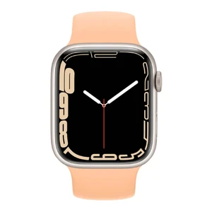 Смарт-годинник Apple Watch Series 7 GPS 45mm Starlight Aluminum Case with Cantaloupe Solo Loop (MKNP3 | MJH53) Розмір 8 - Фото 2