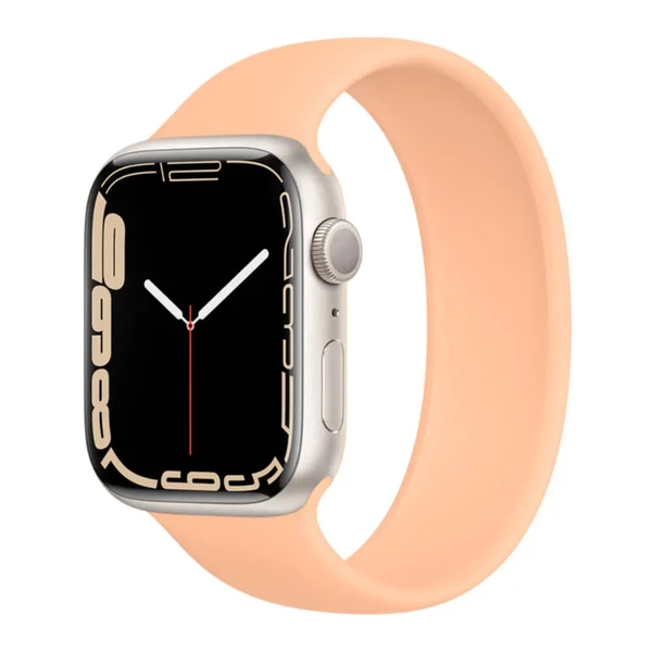 Смарт-годинник Apple Watch Series 7 GPS 45mm Starlight Aluminum Case with Cantaloupe Solo Loop (MKNP3 | MJH53) Розмір 8 у Броварах