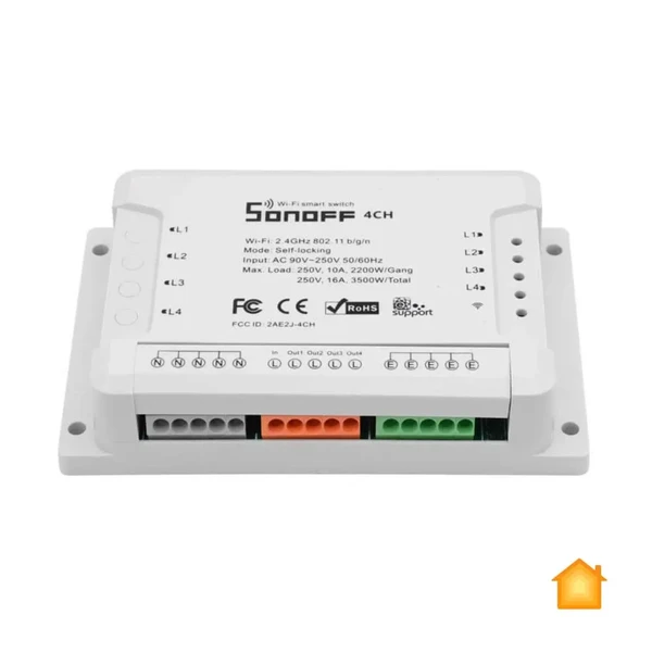Розумний Wi-FI вимикач | реле HomeKit Sonoff 4CH R2 (4 канали)