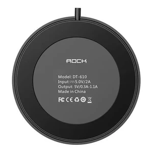Бездротовий зарядний пристрій ROCK W5 Wireless Charger Black DT-610 - Фото 6