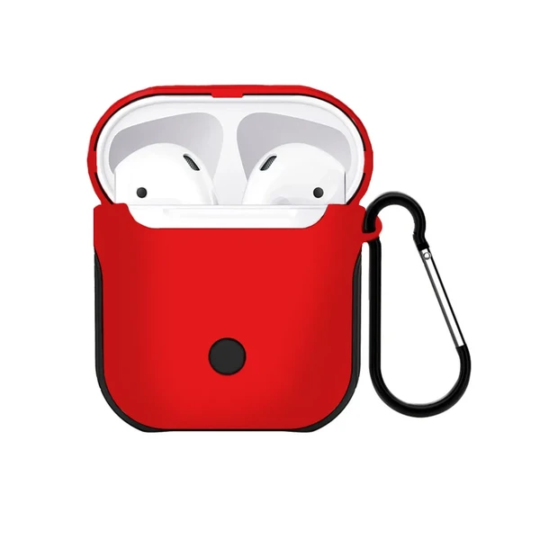 Пластиковий чохол з карабіном WIWU Armor Red для Apple AirPods у Кропивницькому
