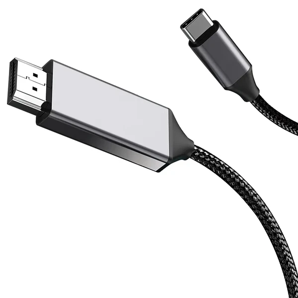 Нейлоновий кабель WIWU X6 Coaxial Cable Charcoal Gray USB 3.1 Type-C to HDMI 1.8m в Одесі