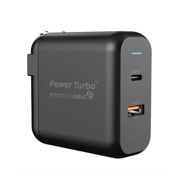 Швидке зарядний пристрій Wiwu Power Turbo Dual Port PT6021 (US) + EU адаптер