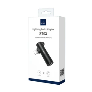 Адаптер для навушників WIWU ST03 Lightning to AUX 3.5mm | Lightning Black - Фото 2