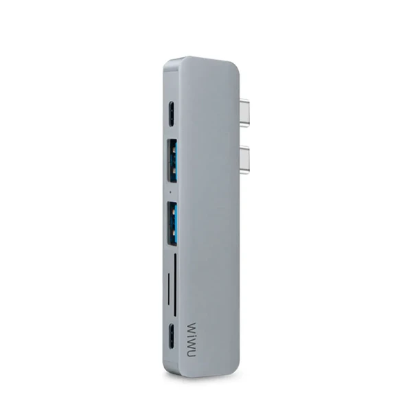 Алюмінієвий концентратор WIWU USB Type-C 7 in 1 Hub T8 Gray