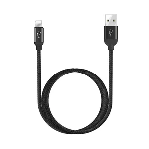 Нейлоновий кабель WIWU YZ-103 USB-A to Lightning Black 1.2m