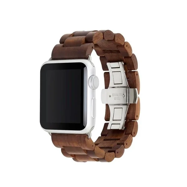 Дерев'яний ремінець Woodacessories Ecostrap Walnut | Silver для Apple Watch 38 | 40mm у Тернополі