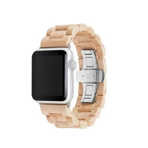 Деревянный ремешок Woodacessories Ecostrap Maple | Silver для Apple Watch 42 | 44mm