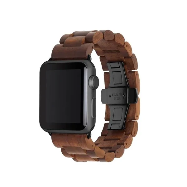 Деревянный ремешок Woodacessories Ecostrap Walnut | Black для Apple Watch 42 | 44mm в Черновцах